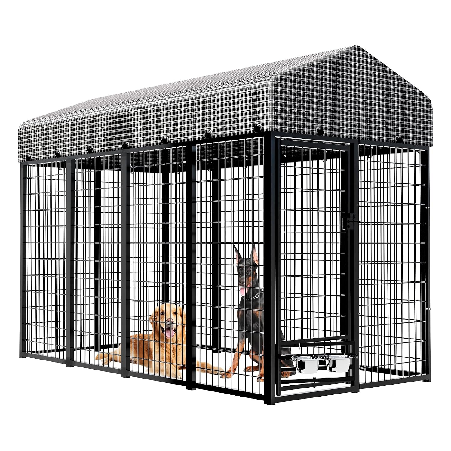Heavy-Duty Dog Kennel with Roo - Feeding review and price