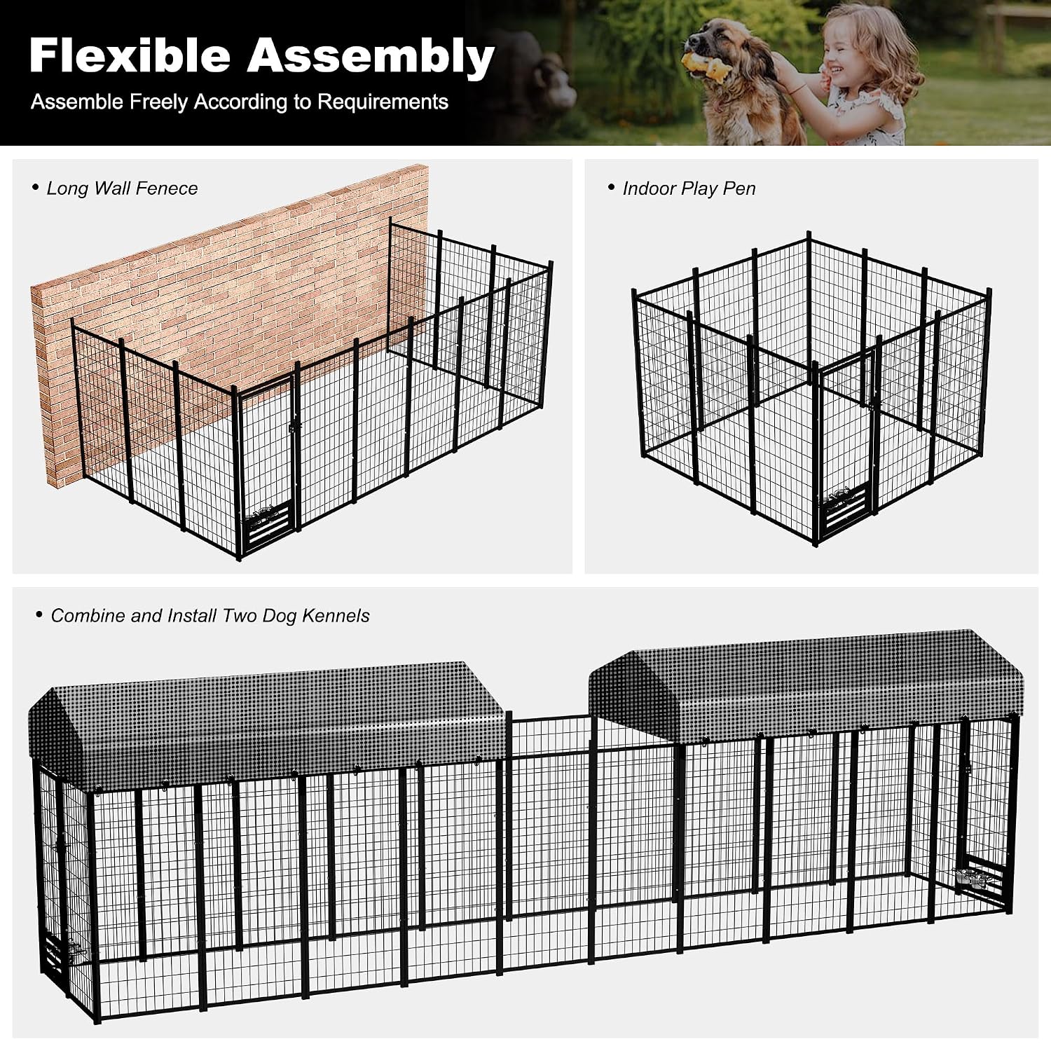Heavy-Duty Dog Kennel with Roo - Feeding review and price