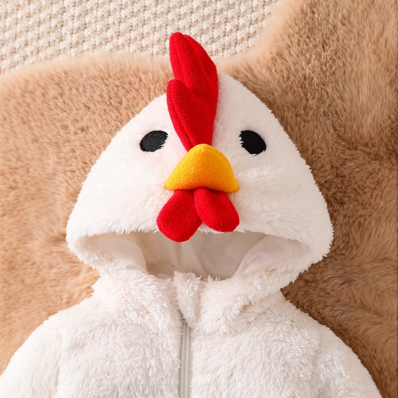 Newborn Baby White Chicken Rom - Cotton Baby Onesies Zipper review and price